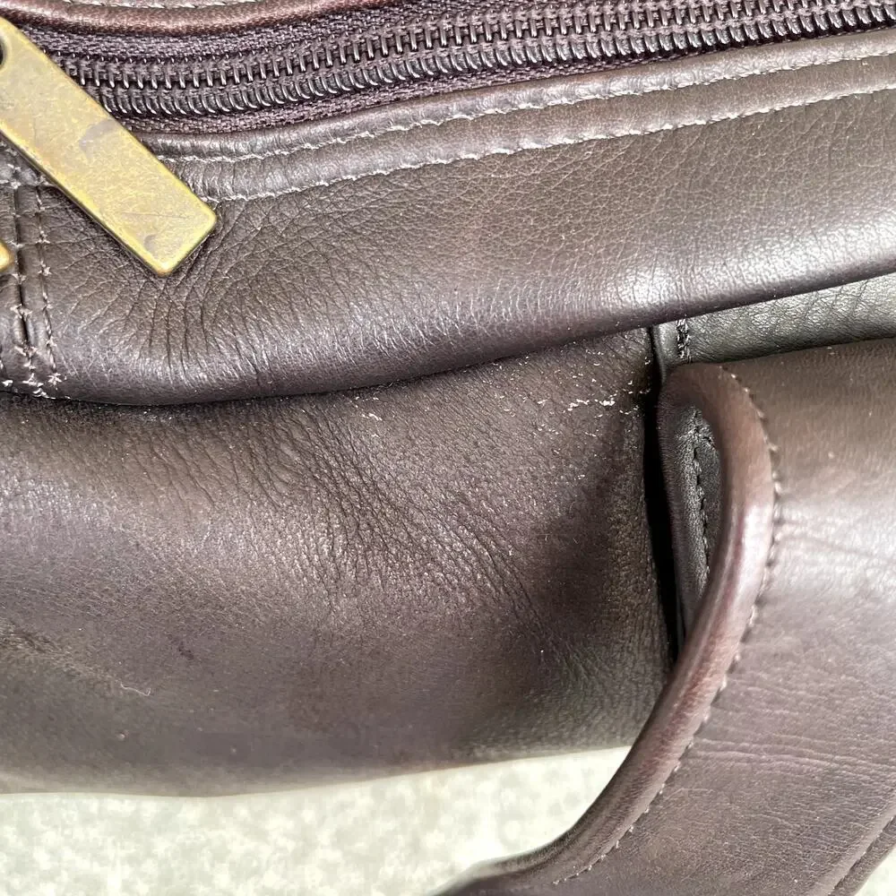 Brown Leather Cal Club California Golf Club SF Bag Embroidered "CK" Initials - Picture 5 of 13